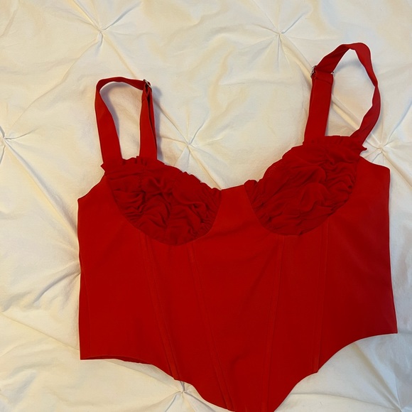 Stay tonight bustier red top - white fox - Picture 2 of 3